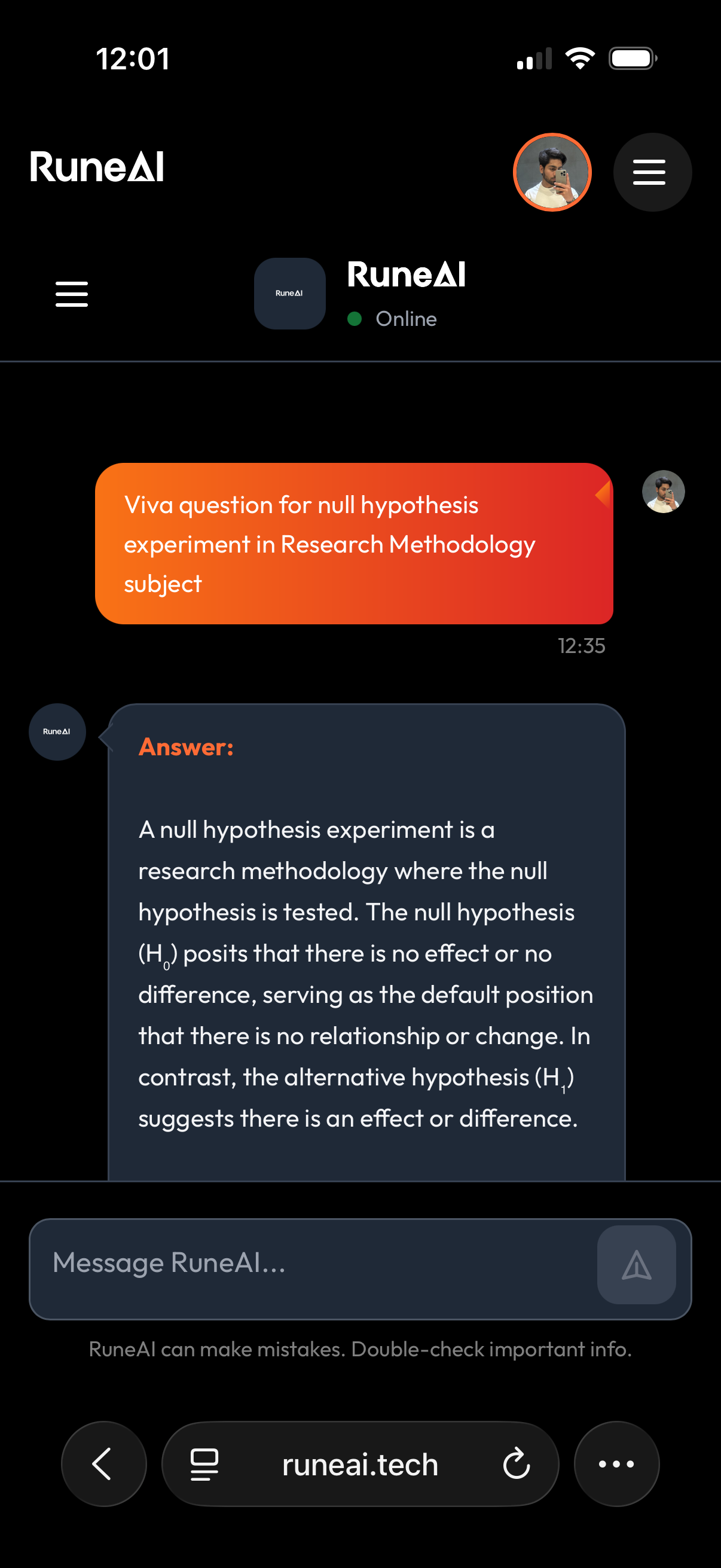 RuneAI Mobile View 2